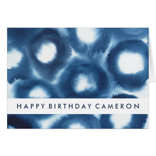 Jouw tekst toevoegen | Indigio Waterverf printcirk (Voorkant Horizontaal)