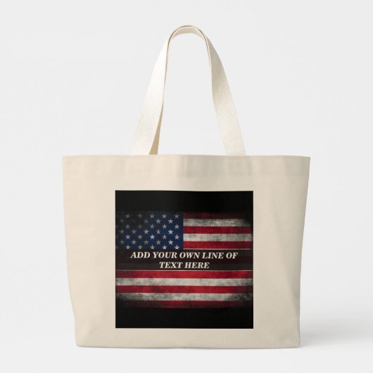 Jouw tekst toevoegen op grote tote bag (Achterkant)
