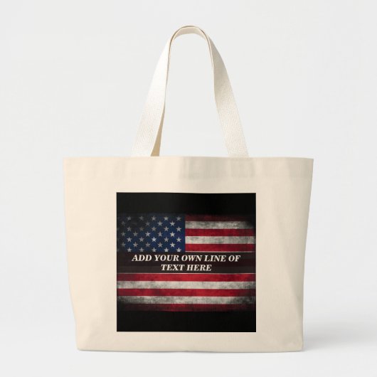 Jouw tekst toevoegen op grote tote bag (Voorkant)