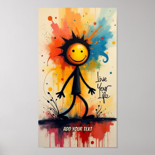 Jouw tekst toevoegen poster (Voorkant)