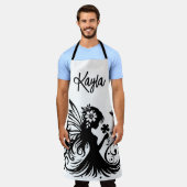 Jouw tekst toevoegen schort (Gedragen)