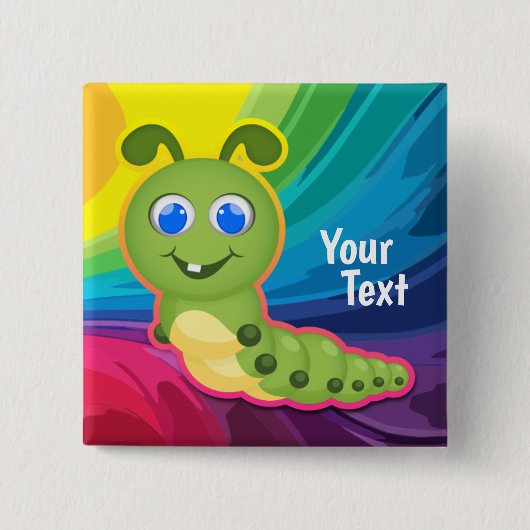 Jouw tekst toevoegen - Vierkante Button (Voorkant)