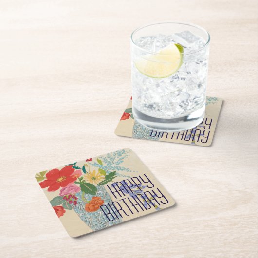 Jouw tekst toevoegen | Voorjaarsbloesems II Kartonnen Onderzetters (Insitu)