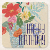 Jouw tekst toevoegen | Voorjaarsbloesems II Kartonnen Onderzetters (Voorkant)