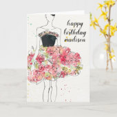 Jouw tekst toevoegen | wilde appel | Glamoureuze b Kaart (Gele Bloem)