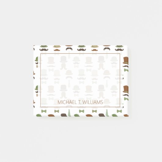 Jouw tekst | Top Hat Mustache Post-it® Notes (Voorkant)
