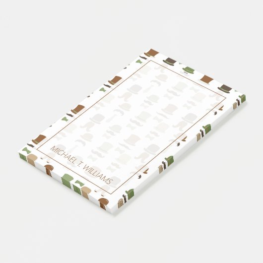 Jouw tekst | Top Hat Mustache Post-it® Notes (Schuin)