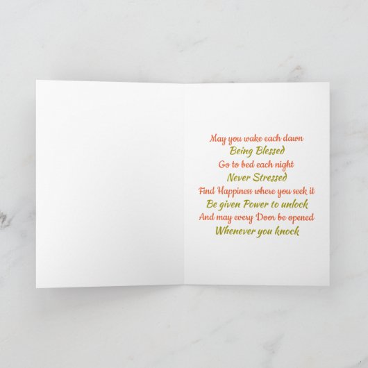 Jouw tekst Trinidad Flag Heart HAPPY BIRTHDAY-KAAR Bedankkaart (Binnen)