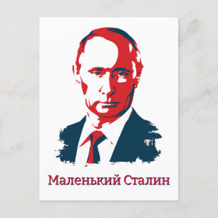 Jouw tekst Vladimir Poetin Маленьки й С т а л и нv Briefkaart