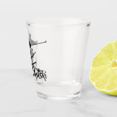 Jouw tekst voor het afslaan van gietijzer shot glas (Rechts)
