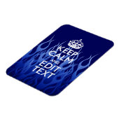 Jouw tekst voor "Keep Calm on Blue Racing Flames" Magneet (Linkerzijde)