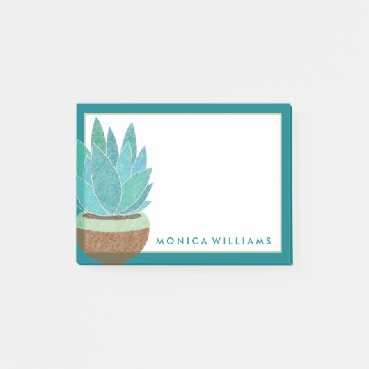 Jouw tekst | Waterverf Succulente Cactus Post-it® Notes (Voorkant)