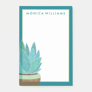 Jouw tekst | Waterverf Succulente Cactus Post-it® Notes