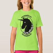 JOUW TEKST Zombie Unicorn T-Shirt (Voorkant)