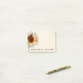 Jouw tekst | Zonnebloem Post-it® Notes (Op bureau)