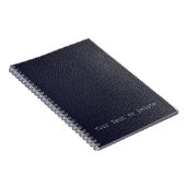 Jouw tekst zwart leder/huidpatroon notitieboek (Rechterzijde)