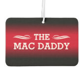 (JOUW TEKST) - Zwarte en rode gradiënt Luchtverfrisser (Achterkant)