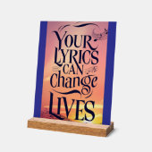 Jouw teksten kunnen levens veranderen acryl bord (Hoek)