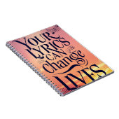 Jouw teksten kunnen levens veranderen notitieboek (Rechterzijde)