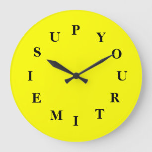 Jouw tijd is groot geel  van Janz Grote Klok