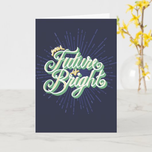 Jouw toekomst is helder afstuderen afstudeerder kaart (Gele Bloem)