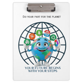 Jouw Toekomst Jouw Stappen Earth Day Duurzaamheid Klembord