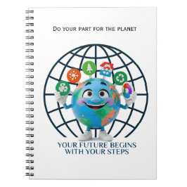 Jouw Toekomst Jouw Stappen Earth Day Duurzaamheid Notitieboek