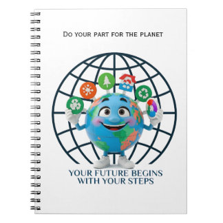 Jouw Toekomst Jouw Stappen Earth Day Duurzaamheid Notitieboek