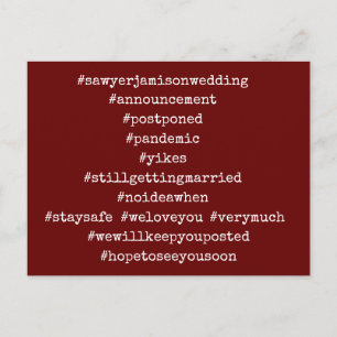 Jouw top 12 Hashtags die het huwelijk van Bourgogn Briefkaart