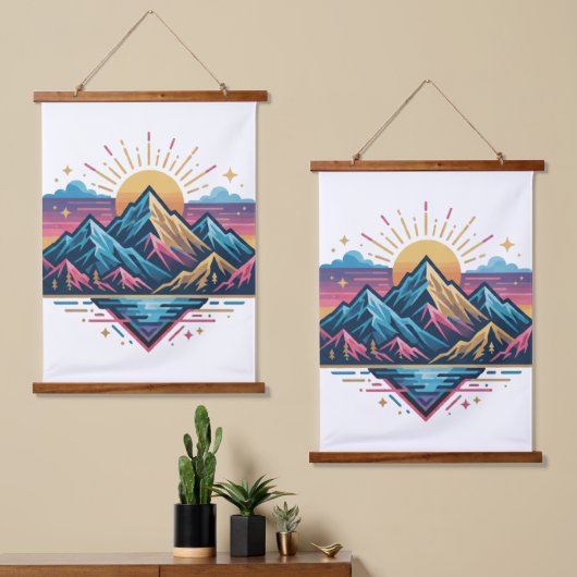 Jouw trendy moderne ontwerp hangend wandkleed (Asymmetrisch)