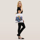 Jouw trendy moderne ontwerp tote bag (Op model)