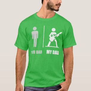 Jouw Vader Mijn Vader Gitaar Grappige Rock Muzieks T-shirt