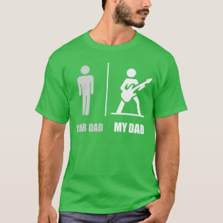 Jouw Vader Mijn Vader Gitaar Grappige Rock Muzieks T-shirt