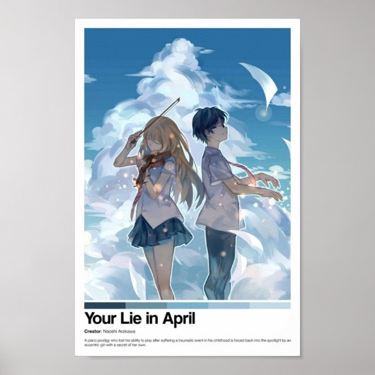 Jouw verhaal in April Anime Print (Voorkant)