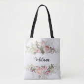 Jouw verhaal in Bloom: Ontwerp je eigen Boho Flora Tote Bag (Voorkant)