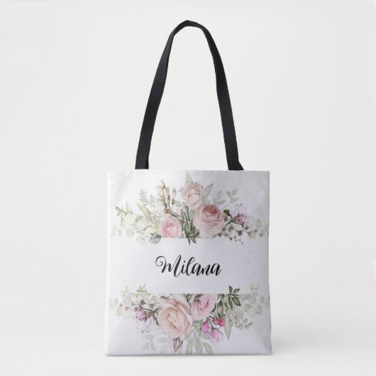 Jouw verhaal in Bloom: Ontwerp je eigen Boho Flora Tote Bag (Voorkant)