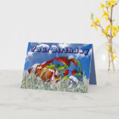 Jouw verjaardag kaart (Gele Bloem)