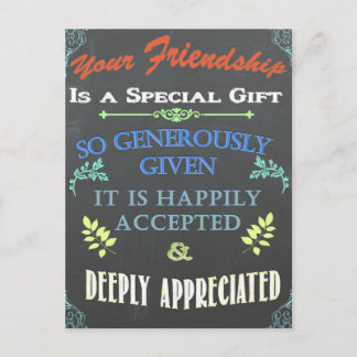 Jouw Vriendschap Chalkboard Kaart