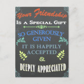 Jouw Vriendschap Chalkboard Kaart (Voorkant)