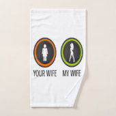 Jouw vrouw mijn vrouw bad handdoek (Handdoek)