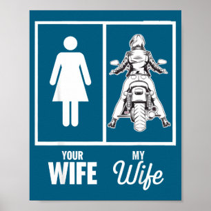 Jouw vrouw mijn vrouw motorfiets motor Artwork Poster