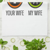 Jouw vrouw mijn vrouw theedoek (Gevouwen)