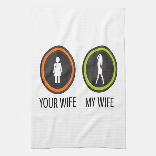 Jouw vrouw mijn vrouw theedoek (Verticaal)