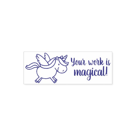 Jouw werk is Magical Teacher Stamp Unicorn! Zelfinktende Stempel (Design)
