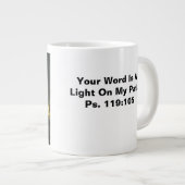 Jouw woord is een licht op mijn pad jumbo Mok (Voorkant rechts)