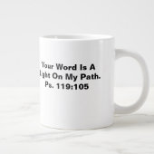 Jouw woord is een licht op mijn pad jumbo Mok (Rechts)
