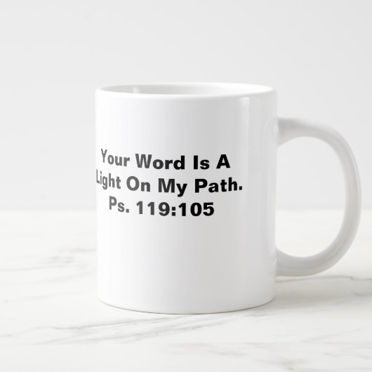 Jouw woord is een licht op mijn pad jumbo Mok (Rechts)