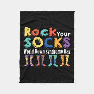 Jouwe sokken leuk 3-21 Trisomie 21 Wereld Downsynd Fleece Deken