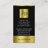 JouwJobTitle Gold Metallic Visitekaartje (Achterkant)