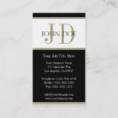 JouwJobTitle! Goudstrips B/B Visitekaartje (Achterkant)